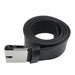 Belt Buckle Connector And Belt Black PU-Leather Front