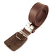 Belt Buckle Connector And Belt Brown PU-Leather Display