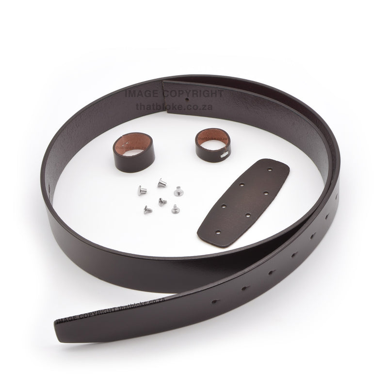 Belt Buckle CONNECTOR - Brown Dark Chocolate 105cm (30 - 34 Waist)