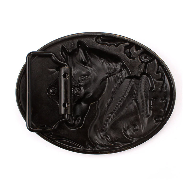 Belt Buckle - Animal Horse Head (Golden Bronze)