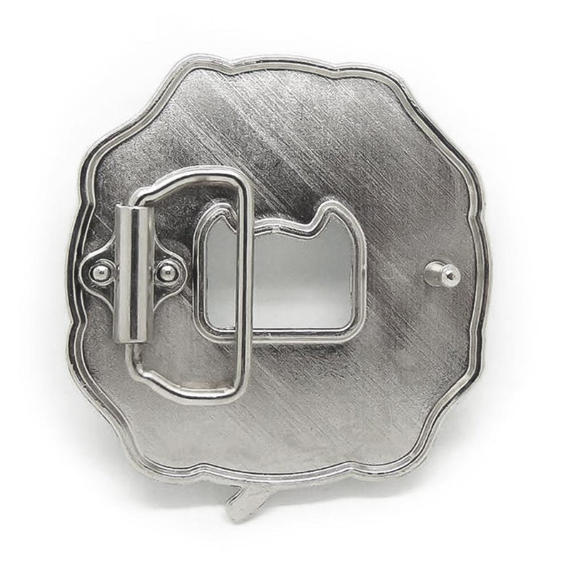 Belt Buckle - Lucky Four Leaf Clover Bottle Opener (Silver & Green)