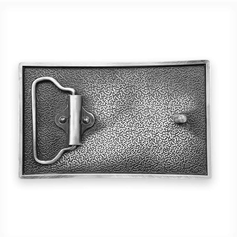 Belt Buckle - Car Ford Mustang Logo (Pewter Grey)
