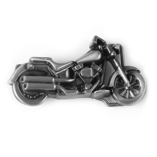 Classic Motorcycle Belt Buckle Pewter Grey Zinc Alloy