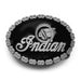 Indian Motorcycle Belt Buckle Pewter Grey and Black