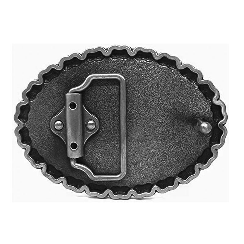 Belt Buckle - Motorcycle Indian (Pewter Grey & Black)