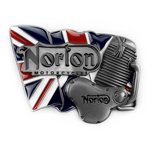 Norton Motocycle Belt Buckle Pewter Grey