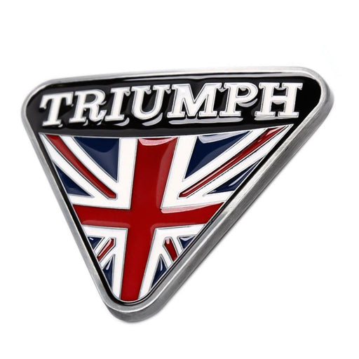 Triumph Belt Buckle British Flag Pewter Grey