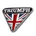 Triumph Belt Buckle British Flag Pewter Grey