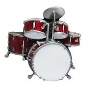 Drum Set Belt Buckle Red Image Front