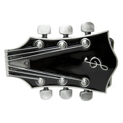 Electric Guitar Belt Buckle Headstock Piece Black Image Front
