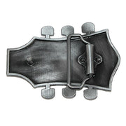 Electric Guitar Belt Buckle Headstock Piece Black Image Back
