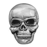 Large Skull Belt Buckle Pewter Grey For Bikers