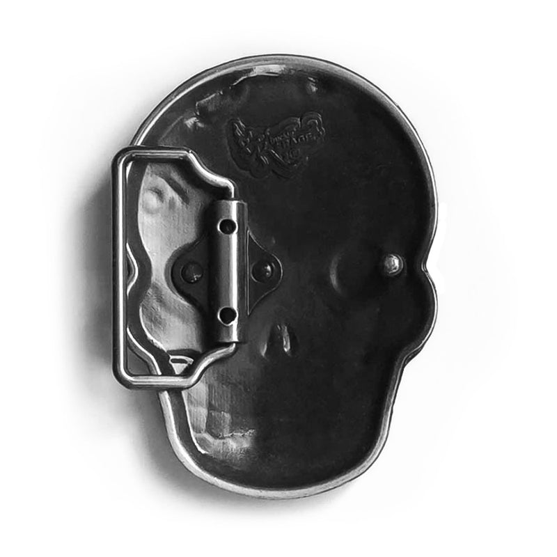 Belt Buckle - Skull Sugar Mexican (Pewter Grey & Red)