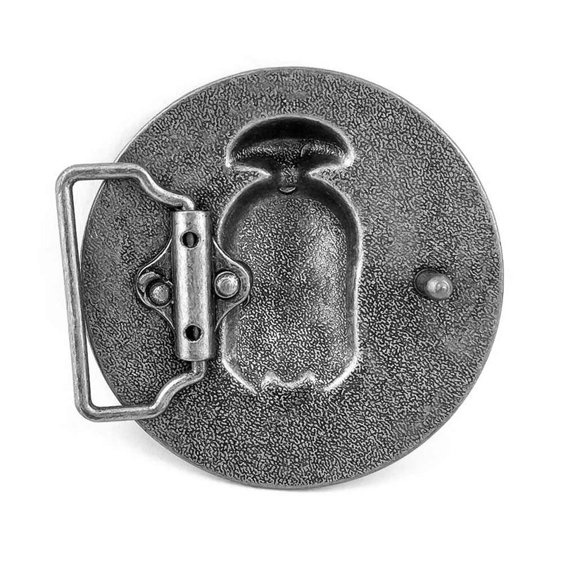 Belt Buckle - Spartacus Gladiator (Antique Silver & Blue)