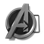 Avengers Belt Buckle Grey Superhero Image Front