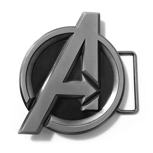 Avengers Belt Buckle Grey Superhero Image Front