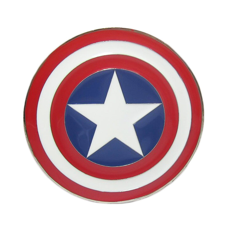Captain America Belt Buckle Red Blue White Superhero Image Front