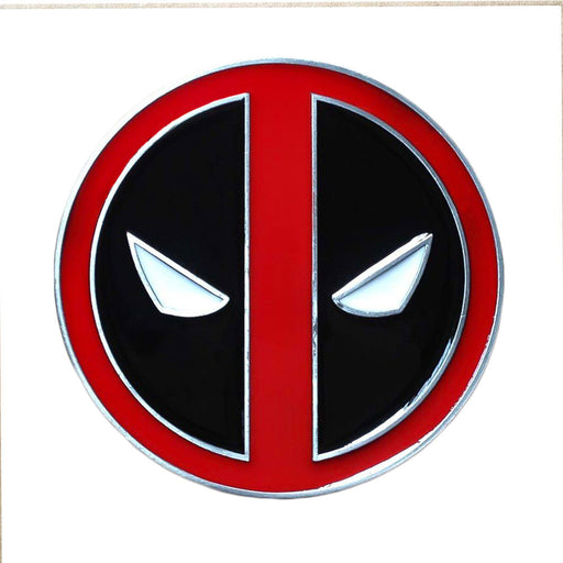 Deadpool Belt Buckle Red Black Superhero Image Front
