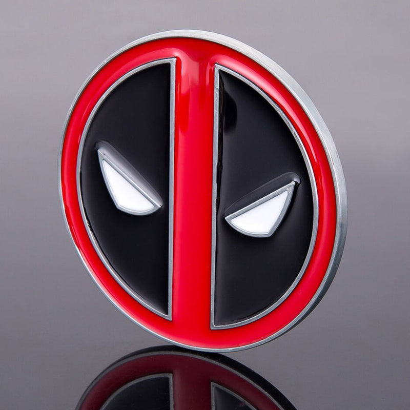 Deadpool Belt Buckle Red Black Superhero Image Side