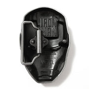 Iron Man Belt Buckle Green Gold Head Back Image