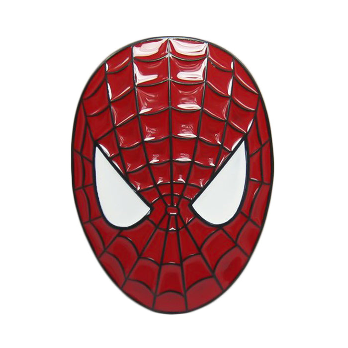 Spider-Man Belt Buckle Red Superhero Image Front