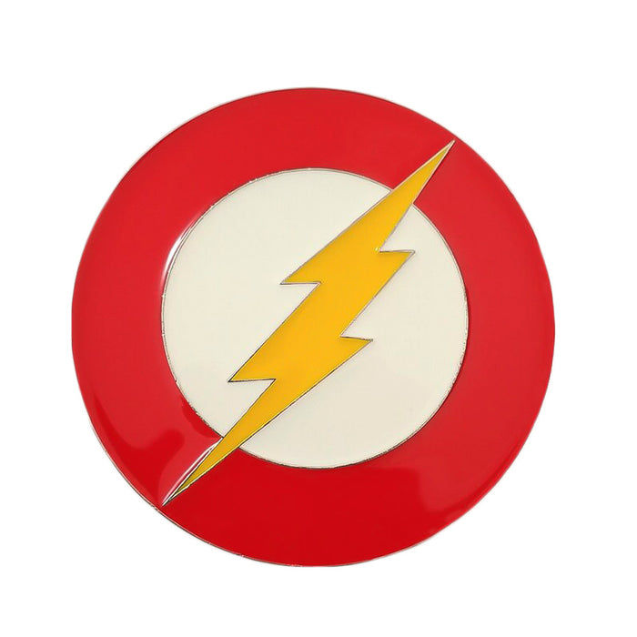 The Flash Belt Buckle Red Blue White Superhero Image Front