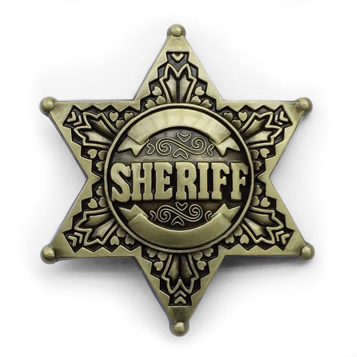 Sheriff Badge Belt Buckle Front View