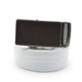 Formal White Belt With Carbon Effect Finished Buckle Front View