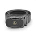 Mercedes-Benz Belt and Buckle For Men Gunmetal Black Synthetic Leather Front View