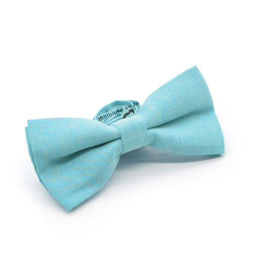 Aqua Blue Bow Tie Side View