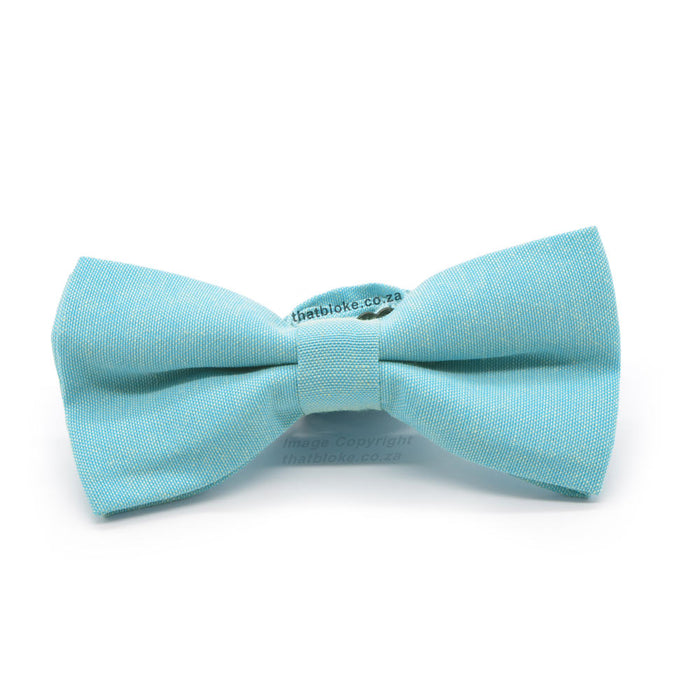 Aqua Blue Bow Tie Front View