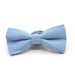 Light Blue Bow Tie For Men Matt Polyester Front View