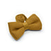 Knitted Dark Gold Bow Tie Polyester Side View