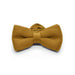 Knitted Dark Gold Bow Tie Polyester Front View