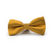 Mustard Gold Bow Tie Patterned Polyester Front View