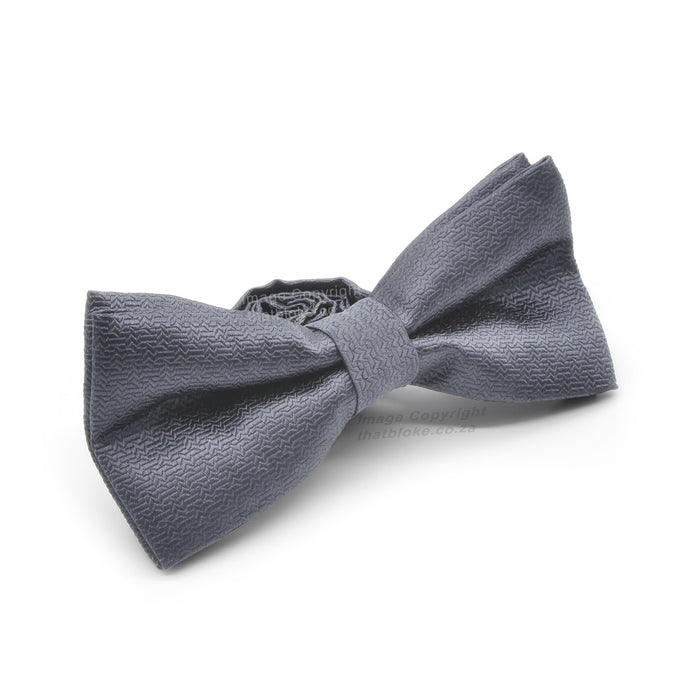 Bow Tie - Grey Dark Silver (Patterned)