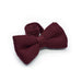 Knitted Maroon Bow Tie Polyester Side View