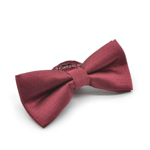Maroon Bow Tie Patterned Silk Side Image