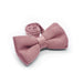 Knitted Blush Pink Bow Tie Polyester Side View
