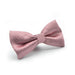 Dusty Rose Pink Bow Tie Patterned Polyester Side View