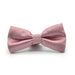 Dusty Rose Pink Bow Tie Patterned Polyester Front View