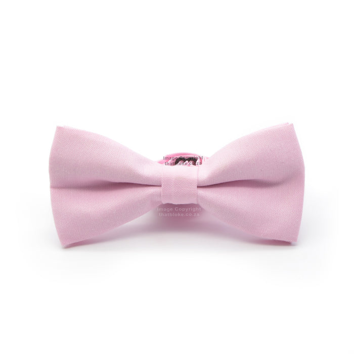 Light Pink Bow Tie Matt Polyester Front