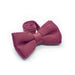 Knitted Rouge Pink Bow Tie Polyester Side View