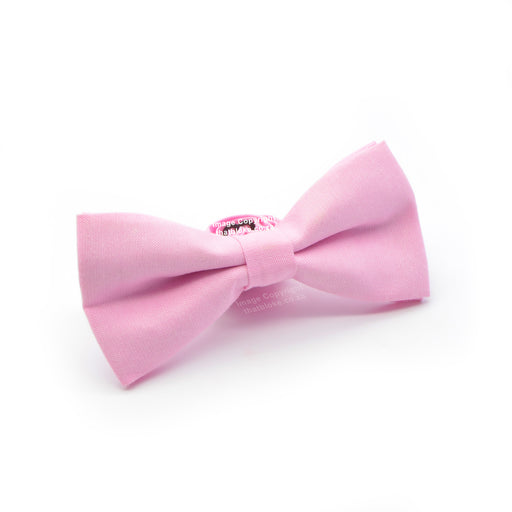 Soft Pink Bow Tie Matt Polyester Side View