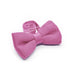 Knitted Taffy Pink Bow Tie Polyester Side View