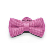 Knitted Taffy Pink Bow Tie Polyester Front View