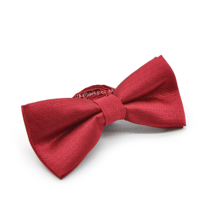 Red Bow Tie Patterend Polyester Side View