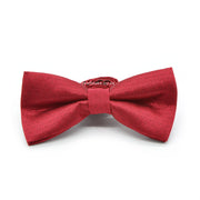 Red Bow Tie Patterend Polyester Front View
