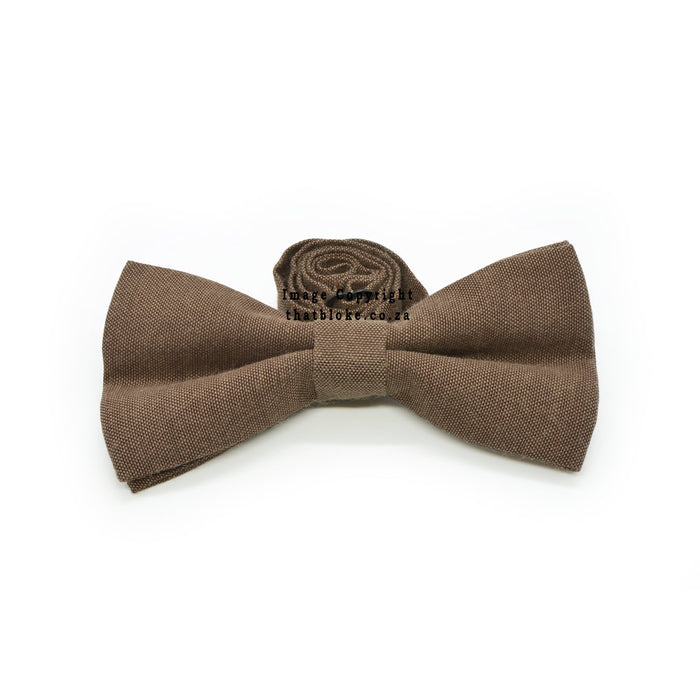 Walnut Brown Bow Tie Front View