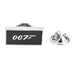 James Bond 007 Brooch Pin Silver and Black Front